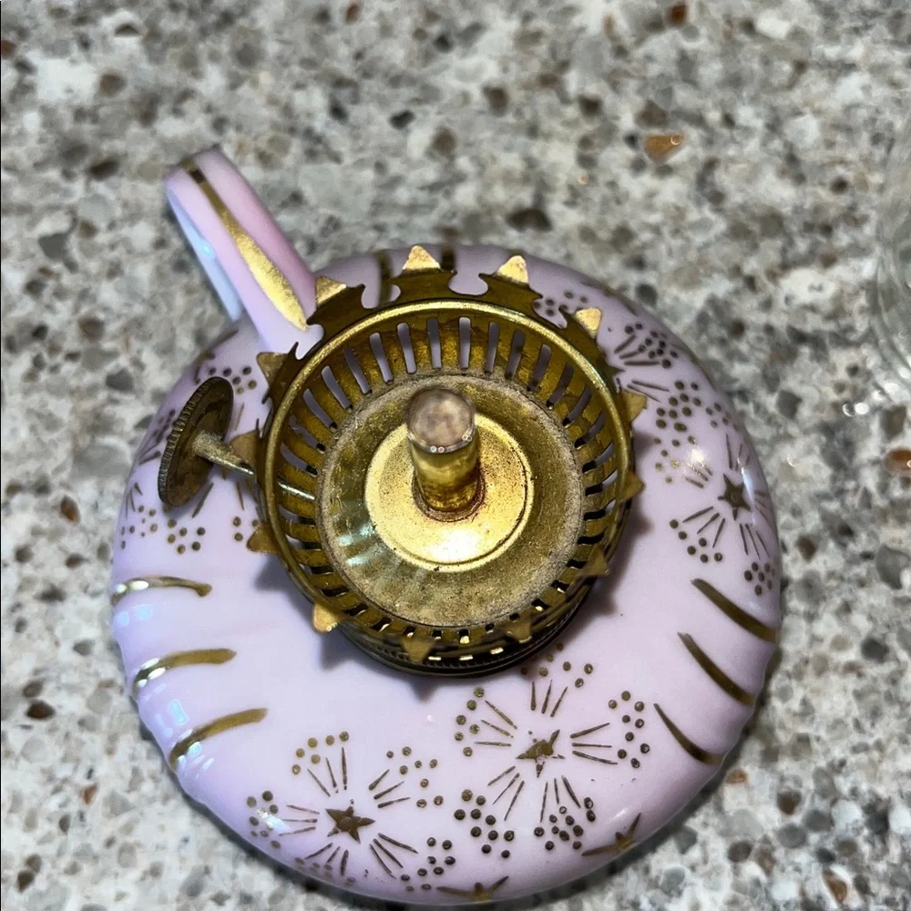 Mid Century Modern MCM porcelain oil lamp